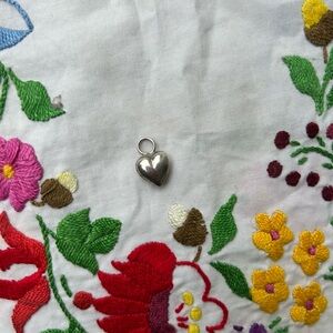 Sterling Silver 925 Puff Heart Charm (2 for $30)